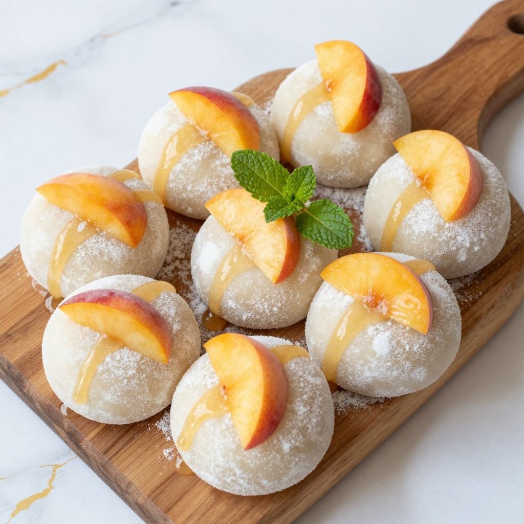 Sweet Peach Filled Mochi