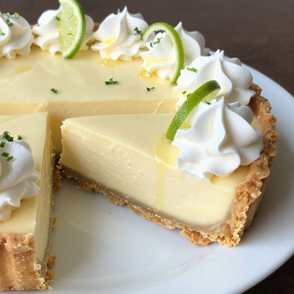 Tangy Key Lime Tart close up