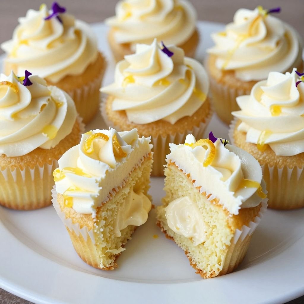 Zesty Lemon Cream Cheese Cupcakes